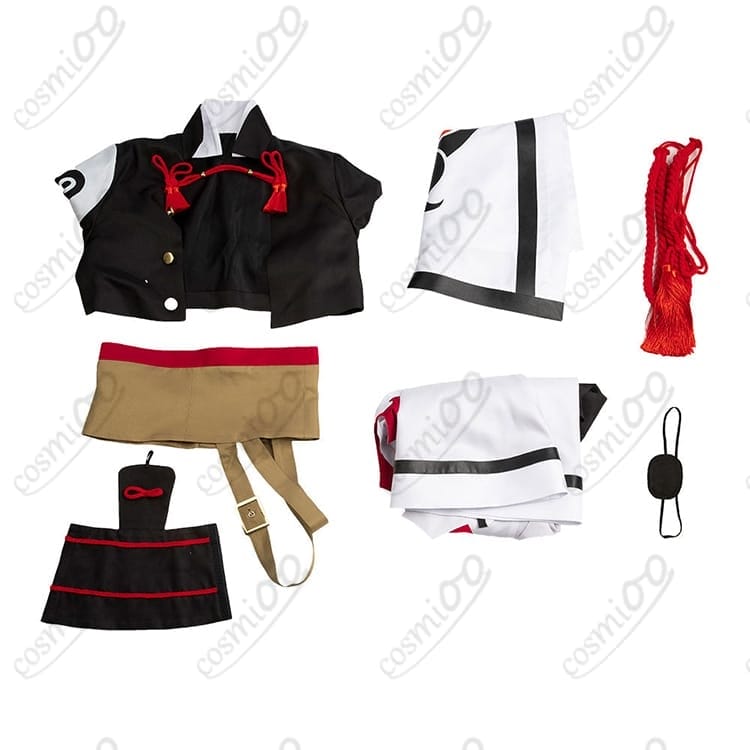ギルティギア梅喧コスプレ衣装戦闘服再現高品質フルセット - 6枚目の画像