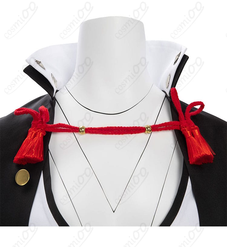 ギルティギア 梅喧（ばいけん）コスプレ衣装 脖子绳子装饰细节