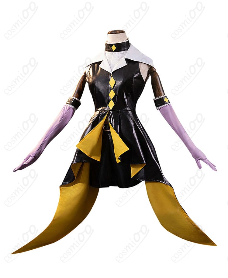 しゅごキャラ! ブラックダイヤモンド ほしな歌唄 コスプレ衣装 側面画像｜シルエットやラインを確認