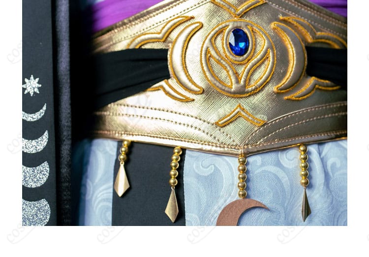 月隠れの宴 コスプレ衣装 ウエスト部分の装飾＆帯風デザインを丁寧に再現。