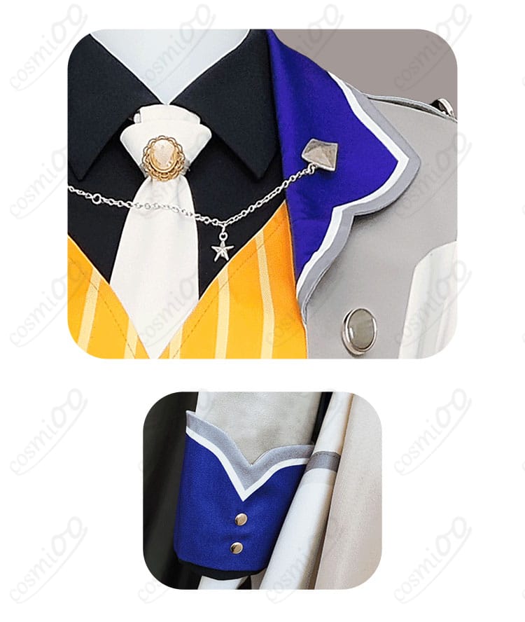 プロセカ 天馬司 コスプレ衣装 衣襟・袖ディテール接写｜刺繍やボタンを細部まで再現