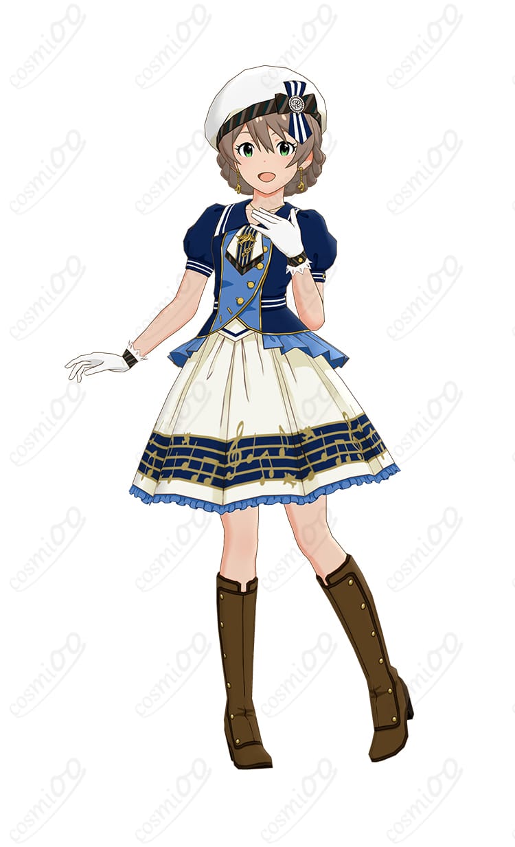 アイドルマスター シアターデイズ 桜守歌織 コスプレ衣装 - 服装を着たキャラクター桜守歌織の全身図。高い再現度で、ファン必見のアイテム！コスプレイベントや撮影会にぴったり