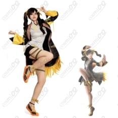 鉄拳8 リン・シャオユウ コスプレ衣装 高再現 オレンジ基調チャイナ風・軽量 - 2枚目の画像（サムネイル）