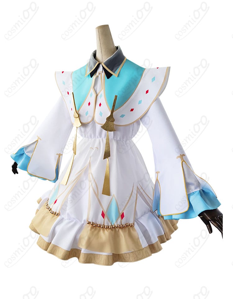 初音ミク クリスマス 2023 コスプレ衣装の側面画像。シルエットや装飾の立体感がよく分かるアングルです。