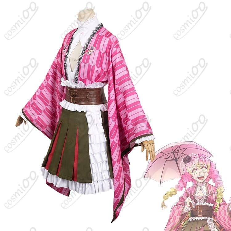 鬼滅の刃『甘露寺蜜璃』コスプレ衣装 恋柱の可憐さを高再現・快適素材 - 2枚目の画像