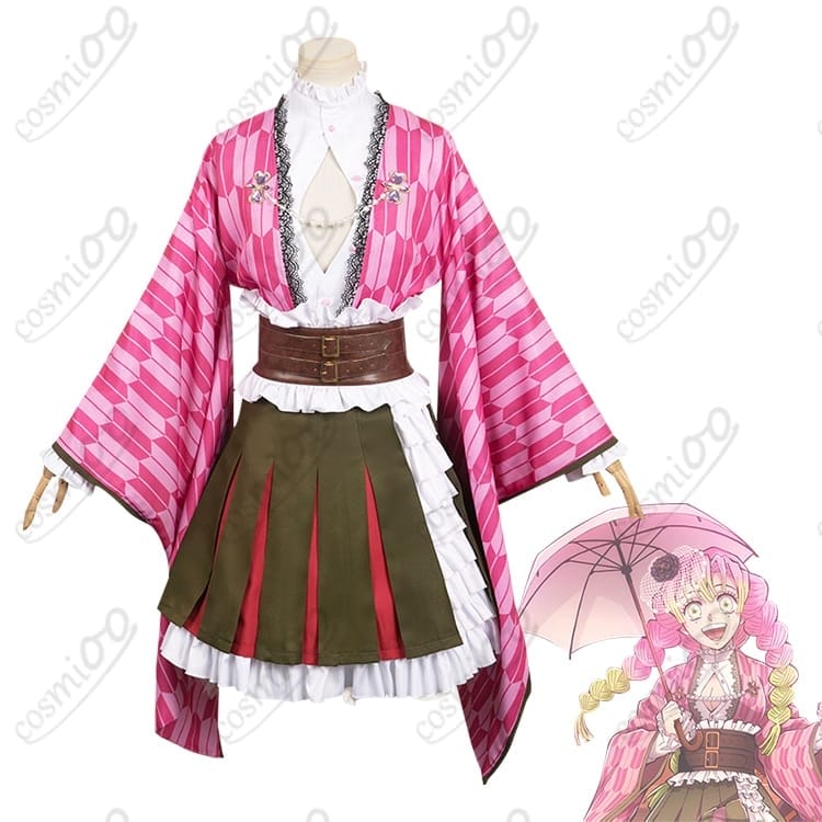 鬼滅の刃『甘露寺蜜璃』コスプレ衣装 恋柱の可憐さを高再現・快適素材 - 1枚目の画像