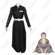 鬼滅の刃 竈門炭十郎 コスプレ衣装｜花札の耳飾り付き 和装フルセット - 2枚目の画像（サムネイル）