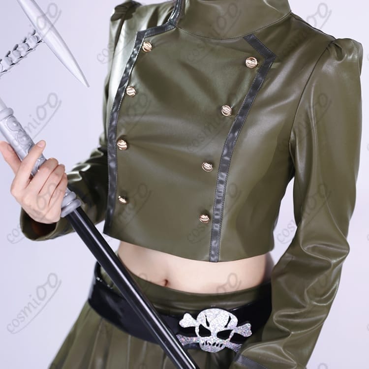 クローム髑髏 コスプレ衣装 初期制服＋眼帯＋トライデント小道具 - 3枚目の画像