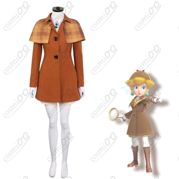 探偵ピーチコスプレ｜高品質フルセット｜知的で上品なクラシカルデザイン