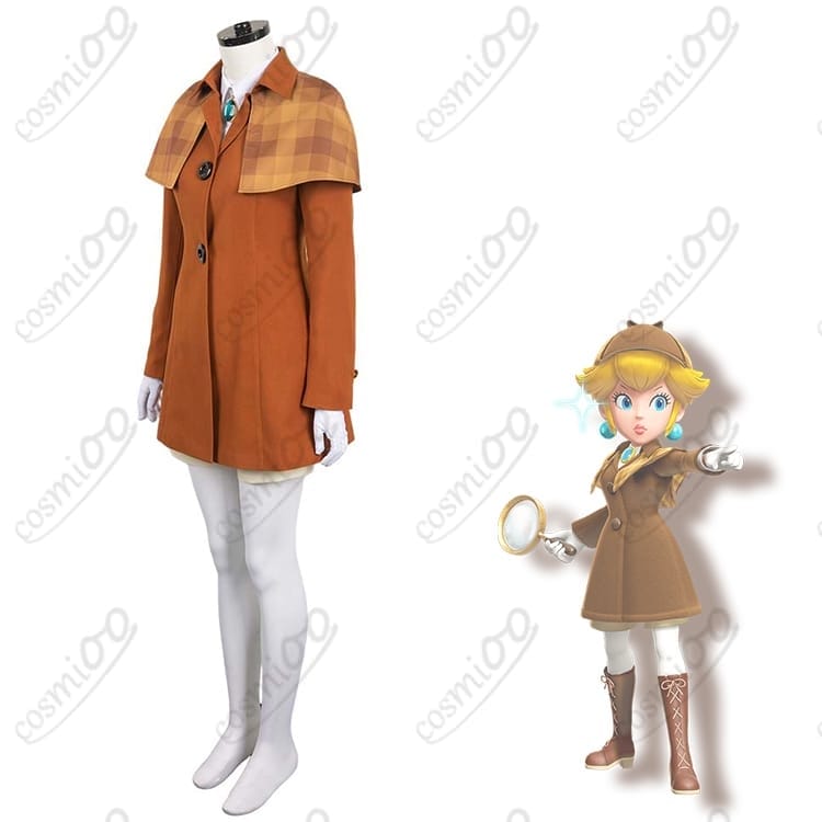 探偵ピーチコスプレ｜高品質フルセット｜知的で上品なクラシカルデザイン - 2枚目の画像