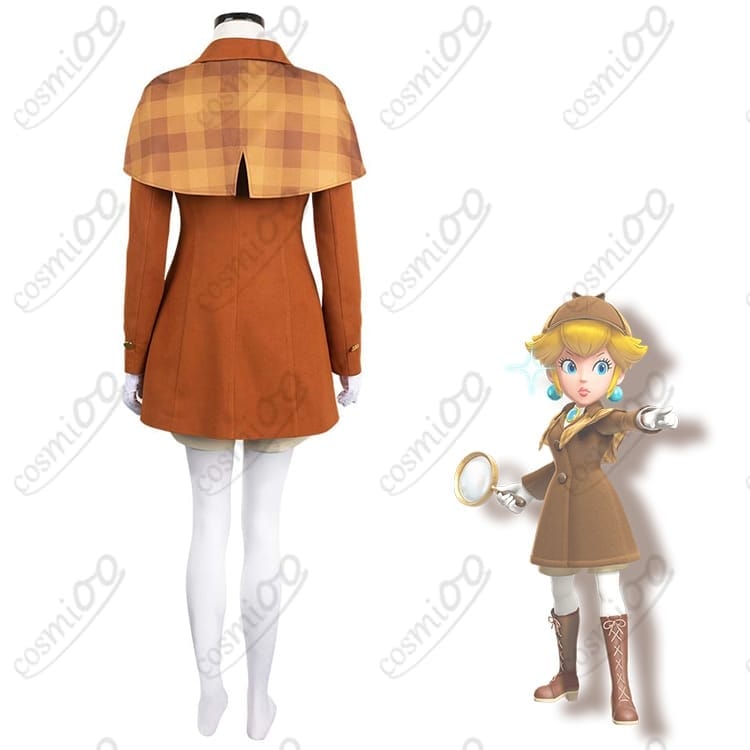 探偵ピーチコスプレ｜高品質フルセット｜知的で上品なクラシカルデザイン - 3枚目の画像