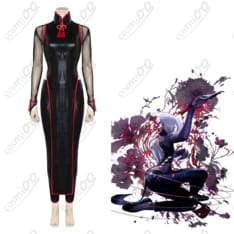 ストリートファイター6 A.K.I コスプレ衣装 黒チャイナ風 高再現・快適設計