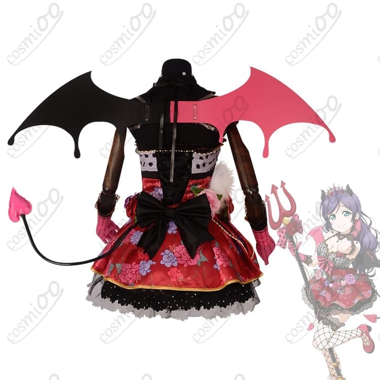 ラブライブ！東條希小悪魔編覚醒後コスプレ衣装黒×紫レース×薔薇高再現衣装一式 - 3枚目の画像