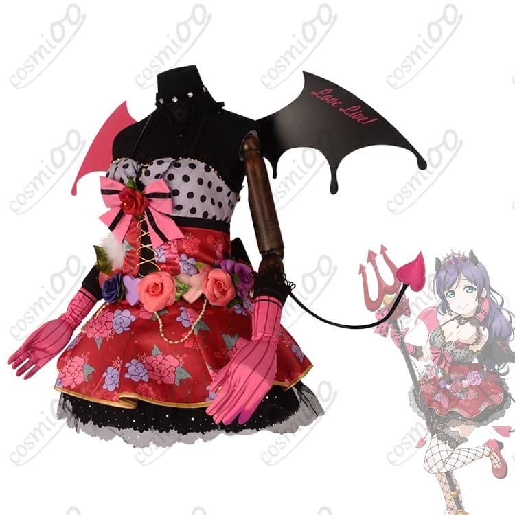 ラブライブ！東條希小悪魔編覚醒後コスプレ衣装黒×紫レース×薔薇高再現衣装一式 - 2枚目の画像
