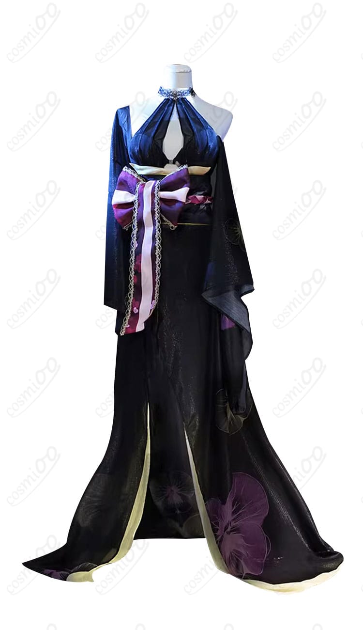 無期迷途 菫（すみれ）のコスプレ衣装「長夜に花」の正面画像。コスプレ衣装の美しいディテールがわかります。