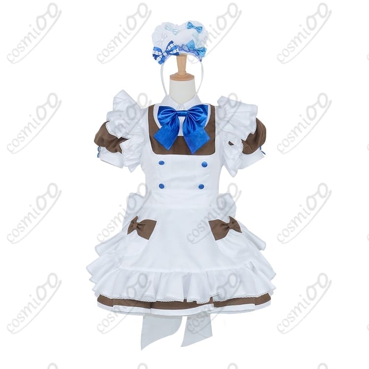 メイドカフェ メイド コスプレ衣装｜高再現・快適 フリルエプロン付きフルセット - 1枚目の画像