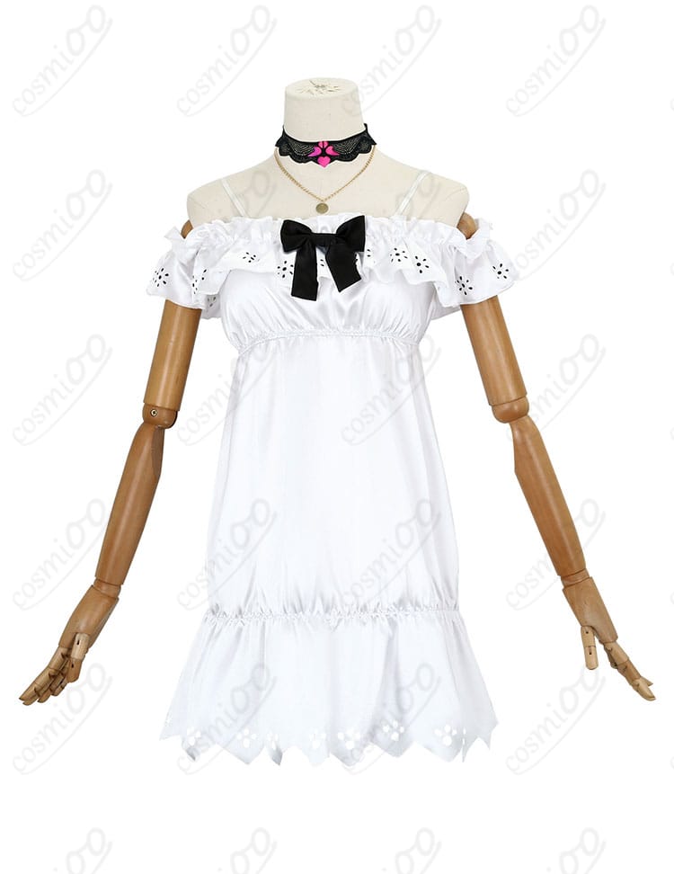 アイリス（IRyS）私服コスプレ衣装の白いスカート部分の正面。繊細なデザインが魅力。