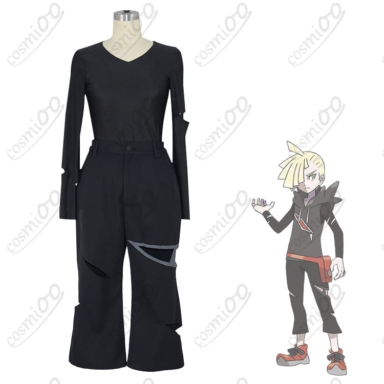 ポケモンSM グラジオ コスプレ衣装 黒パーカー戦闘服 高品質フルセット - 3枚目の画像