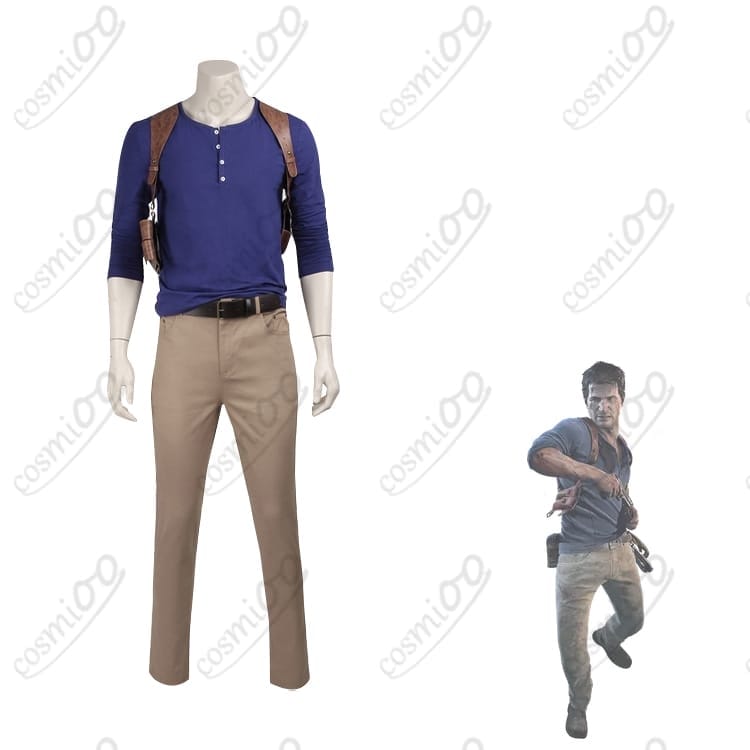 アンチャーテッド海賊王と最後の秘宝ネイサン・ドレイクコスプレ衣装ラギッド探検服 - 1枚目の画像