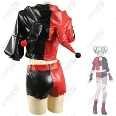 異世界スーサイド・スクワッド ハーレイ・クイン コスプレ衣装 高品質 フルセット - 2枚目の画像（サムネイル）