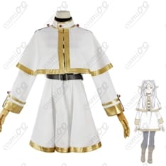 葬送のフリーレン『フリーレン』子供用コスプレ 高再現 白ワンピ＋黒マント＋耳付き - 1枚目の画像（サムネイル）