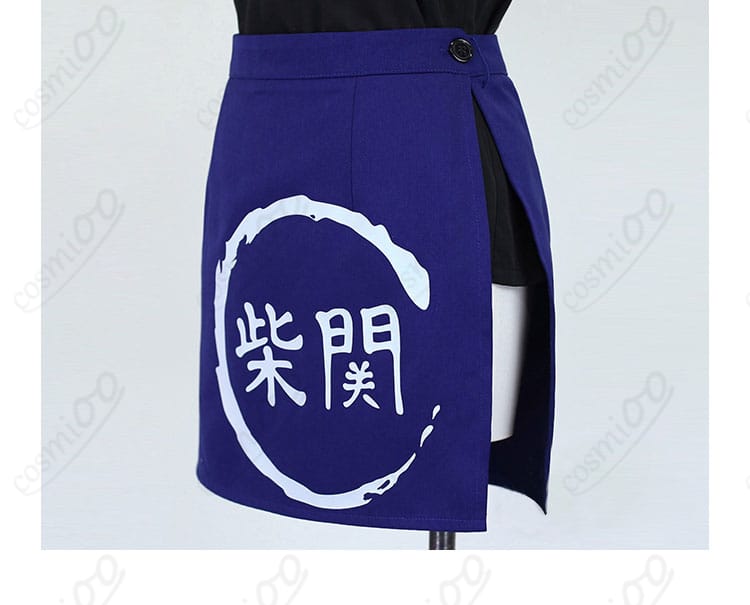 黒見セリカのコスプレ衣装のスカートの裾部分の装飾ディテール。