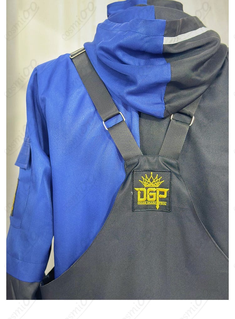 浮世英寿 コスプレ衣装の背面ディテール画像。背中の装飾や刺繍に焦点を当てています。