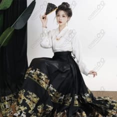 中国伝統『漢服・馬面裙』コスプレ衣装 上衣+スカート2点セット｜高再現・快適 - 4枚目の画像（サムネイル）