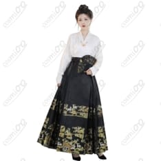 中国伝統『漢服・馬面裙』コスプレ衣装 上衣+スカート2点セット｜高再現・快適 - 1枚目の画像（サムネイル）