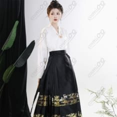 中国伝統『漢服・馬面裙』コスプレ衣装 上衣+スカート2点セット｜高再現・快適 - 2枚目の画像（サムネイル）