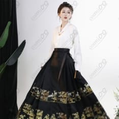 中国伝統『漢服・馬面裙』コスプレ衣装 上衣+スカート2点セット｜高再現・快適 - 3枚目の画像（サムネイル）