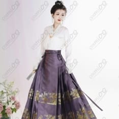中国伝統『漢服・馬面裙』コスプレ衣装 上衣+スカート2点セット｜高再現・快適 - 5枚目の画像（サムネイル）