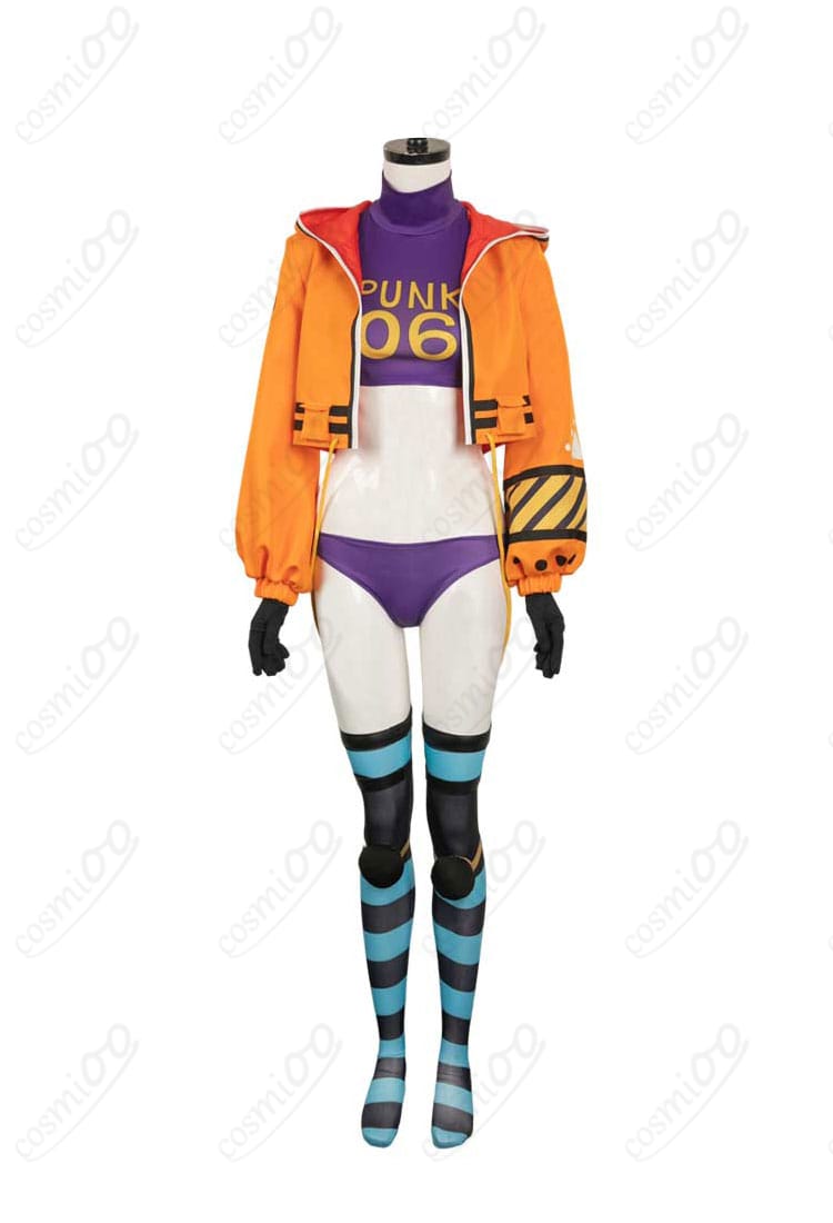 ONE PIECE PUNK-06 欲 コスプレ衣装 エッグヘッド衣装 正面図。キャラクターの魅力を忠実に再現した衣装です。