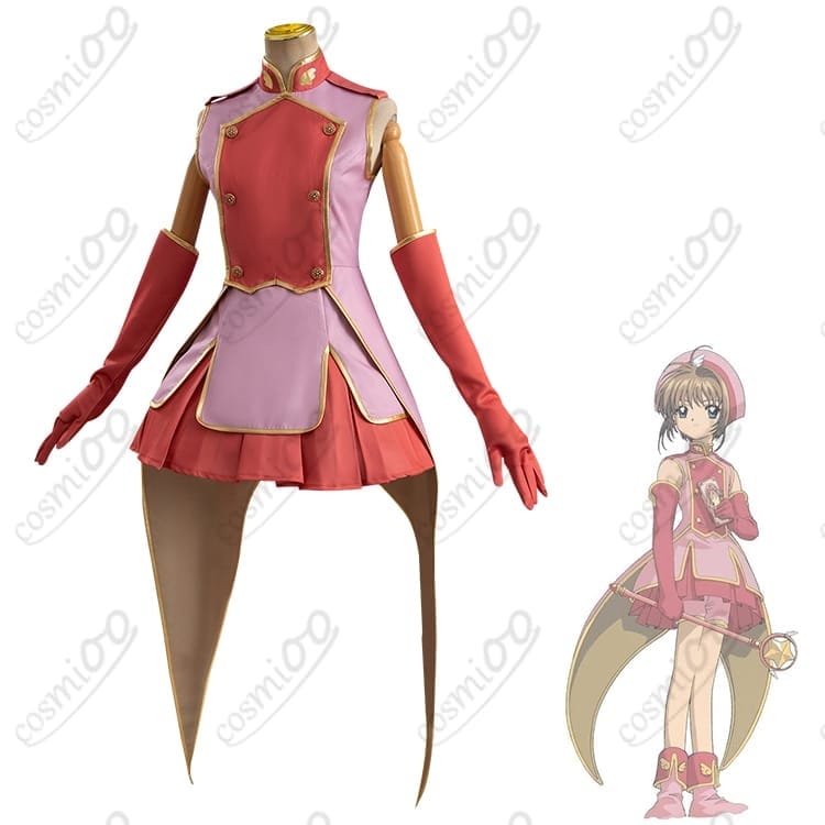 劇場版カードキャプターさくら木之本桜コスプレ衣装高再現知世仕立てのバトル衣装 - 2枚目の画像