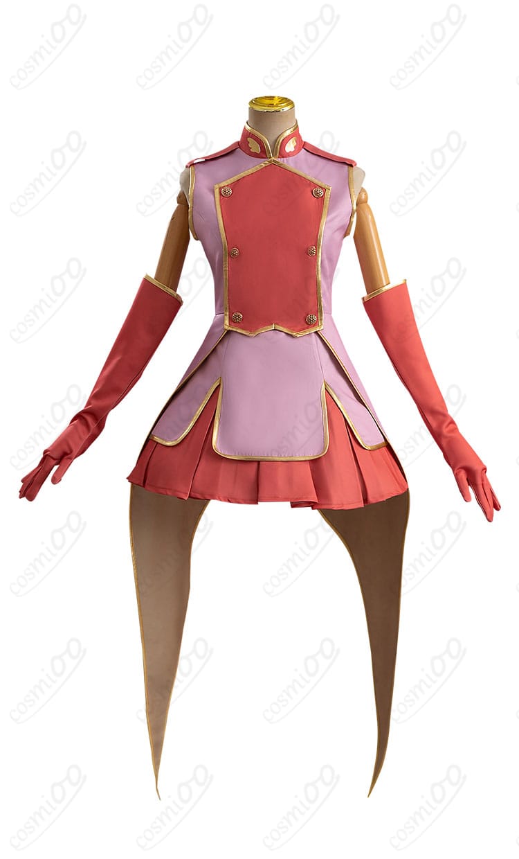 劇場版カードキャプターさくら 木之本桜 コスプレ衣装 正面の全体像。高い忠実度と美しいデザインが特徴です。
