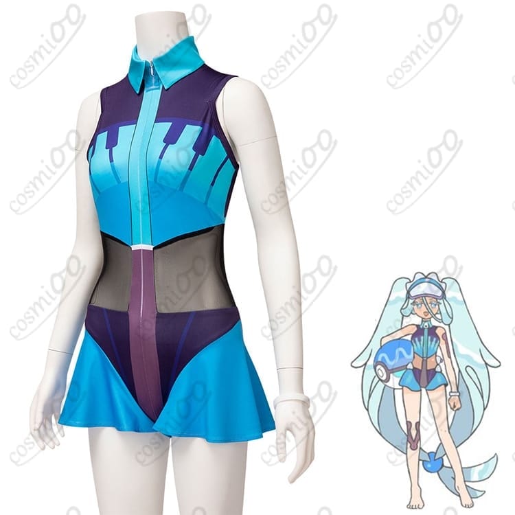 ポケモン×初音ミク アシレーヌ衣装 高再現 フルセット 清楚で優雅な歌姫デザイン - 2枚目の画像