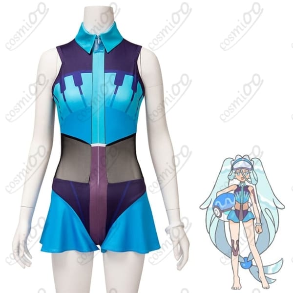 ポケモン×初音ミク アシレーヌ衣装 高再現 フルセット 清楚で優雅な歌姫デザイン