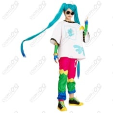 ポケモン×初音ミク ペラップ衣装 高品質 ポップで元気な音符モチーフ - 4枚目の画像（サムネイル）