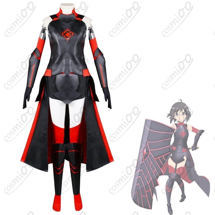 防振り『メイプル』コスプレ衣装 黒鎧と大盾を高再現 高品質フルセット - 1枚目の画像