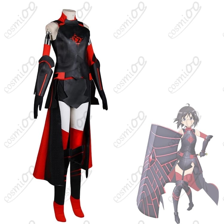 防振り『メイプル』コスプレ衣装 黒鎧と大盾を高再現 高品質フルセット - 2枚目の画像