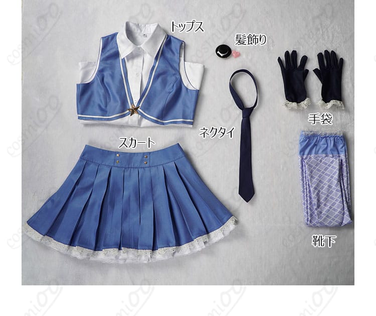 セット内容を展示した画像（プリズム 天宮りずむ コスプレ衣装 セット内容）