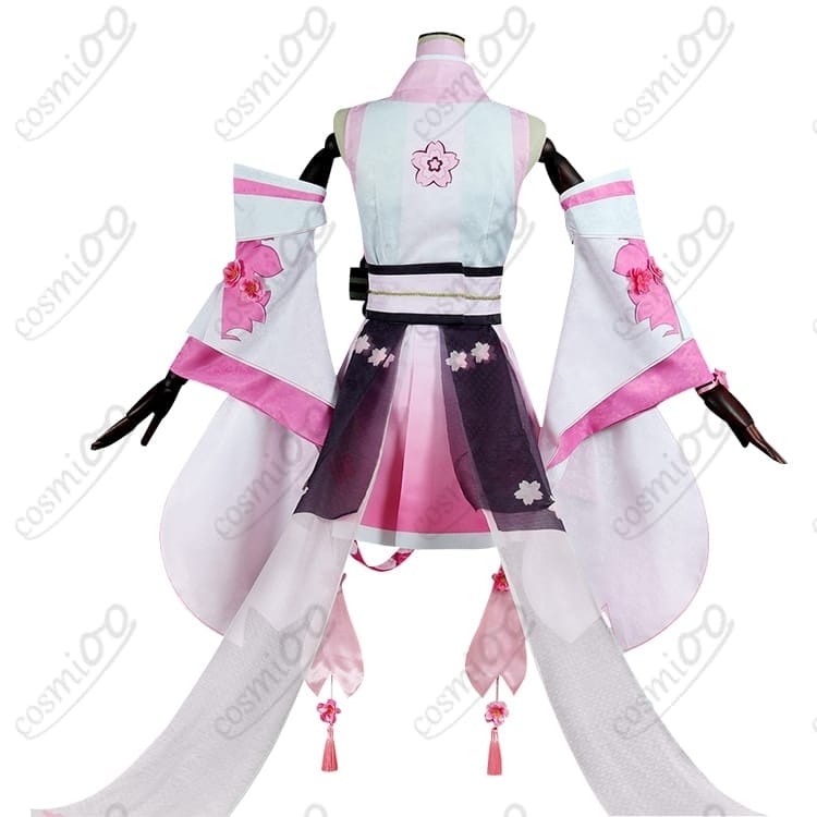 陰陽師×初音ミク『桜ミク』コスプレ衣装 和風幻想の春色デザイン 高再現 - 3枚目の画像