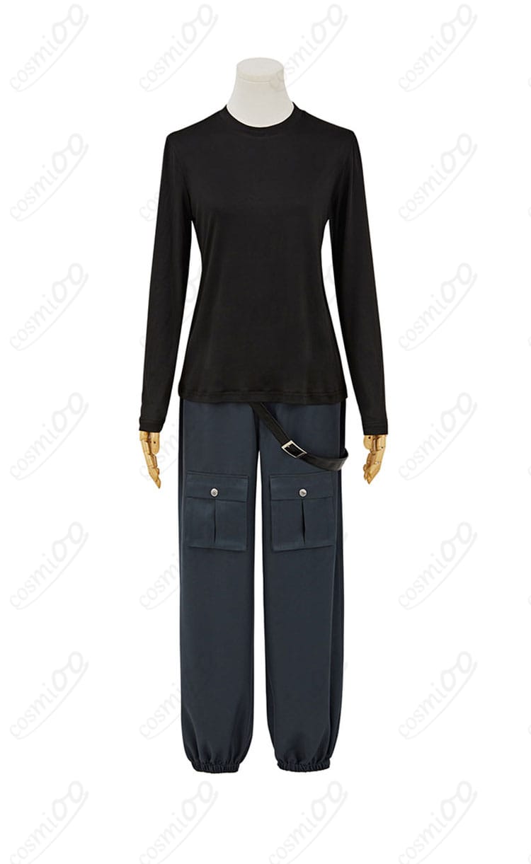 ワールドトリガー 烏丸京介 コスプレ衣装 黒色長袖内搭服 正面詳細