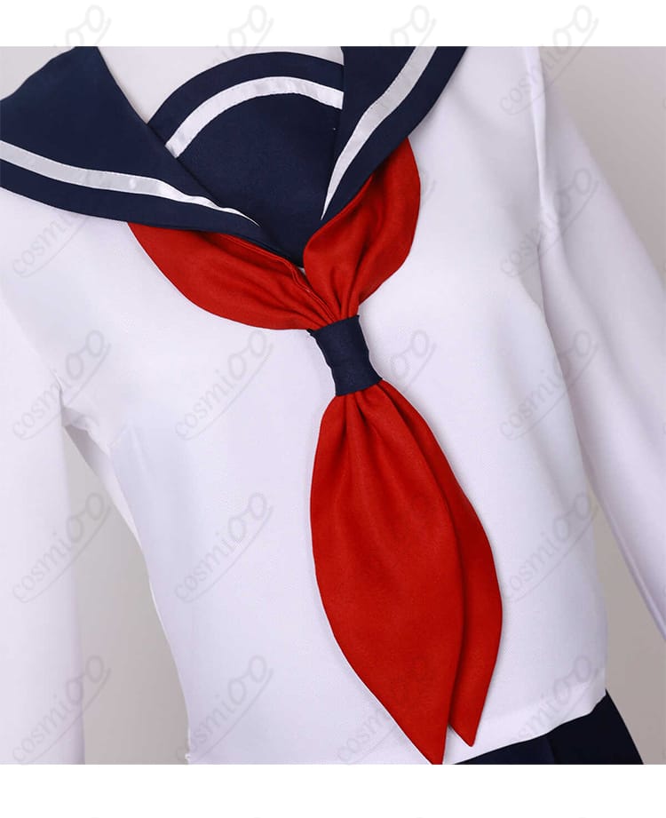 夜桜六美 コスプレ衣装 衣領・赤いスカーフ装飾細部｜セーラー服