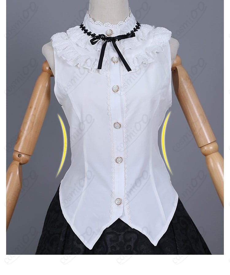 黒猫（五更瑠璃） ゴスロリコスプレ衣装 内搭服装装饰细节图