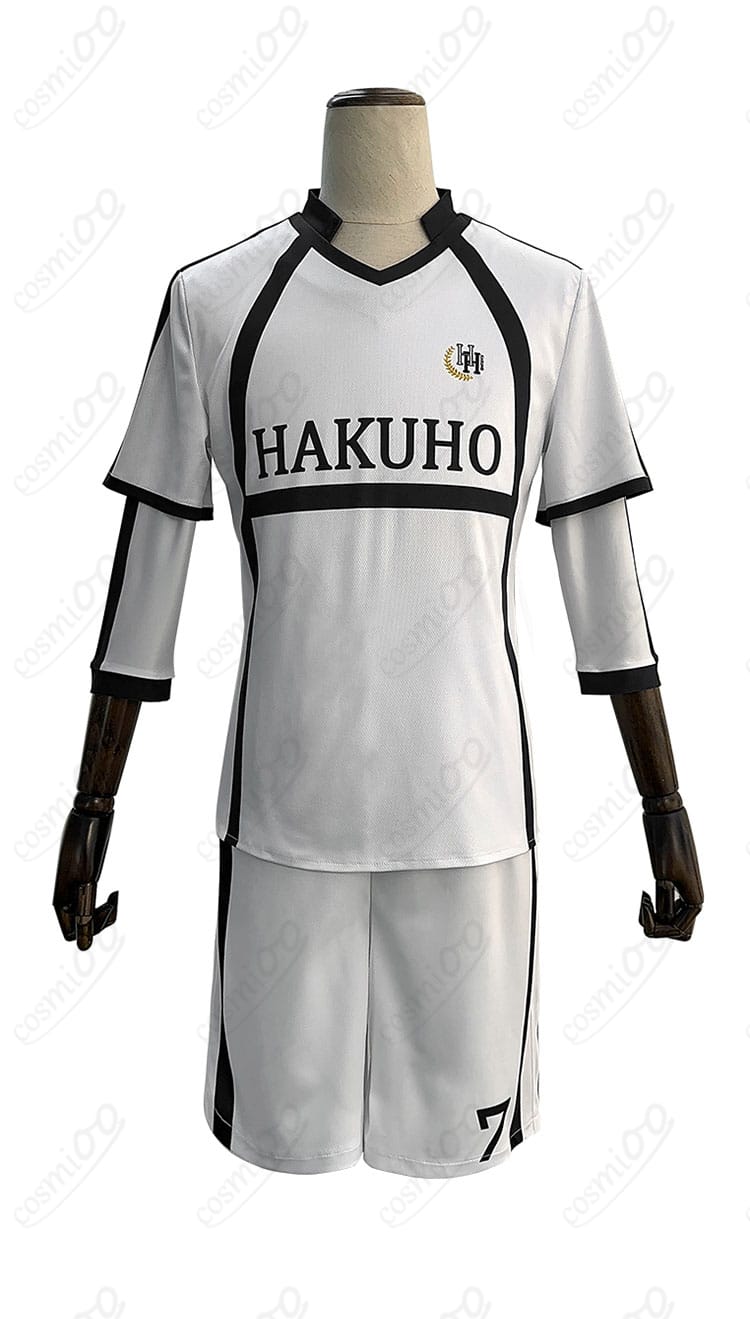 ブルーロック 凪誠士郎 コスプレ衣装 正面画像 - 高忠実度再現の白宝高校サッカー部ユニフォーム。