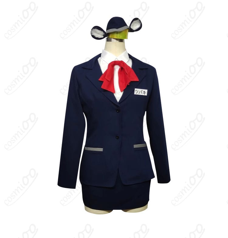 「ブルーアーカイブ 春日ツバキ コスプレ衣装」の正面画像。コート、シャツ、スカートが美しく整ったデザインで再現されています。