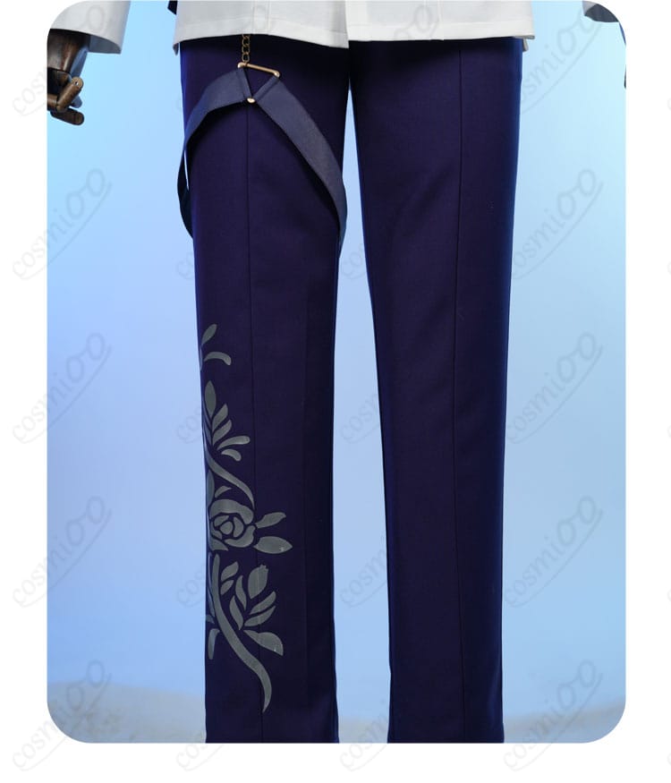 氷鷹北斗 コスプレ衣装 ズボンの前面ディテール。細かい縫製とデザインの特徴。