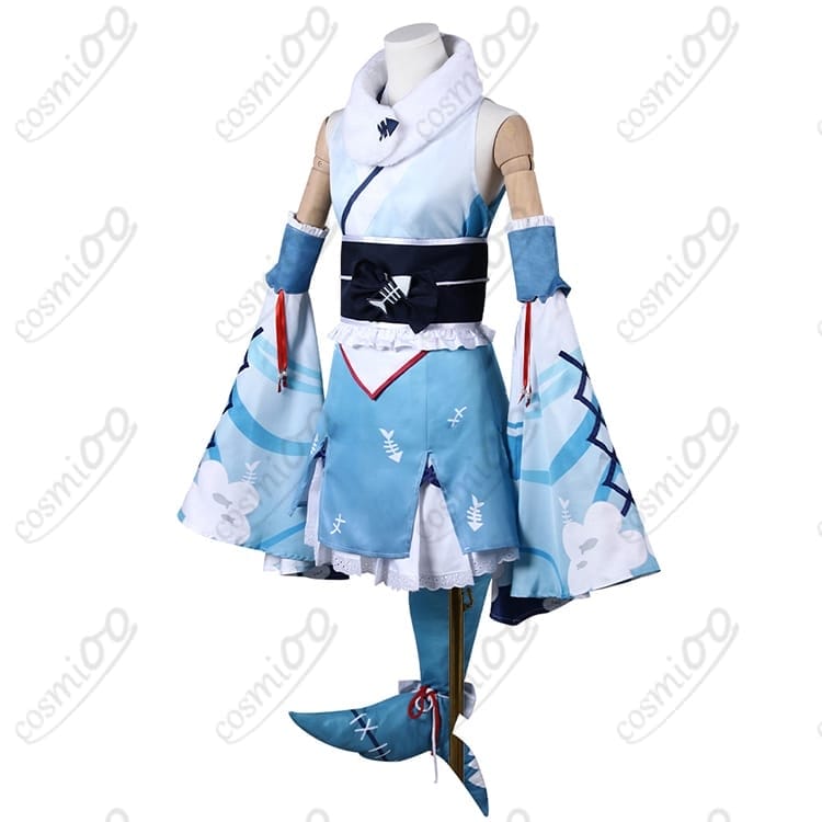 ホロライブ がうる・ぐら 正月衣装コスプレ 海×サメ意匠の和装・高再現 - 2枚目の画像