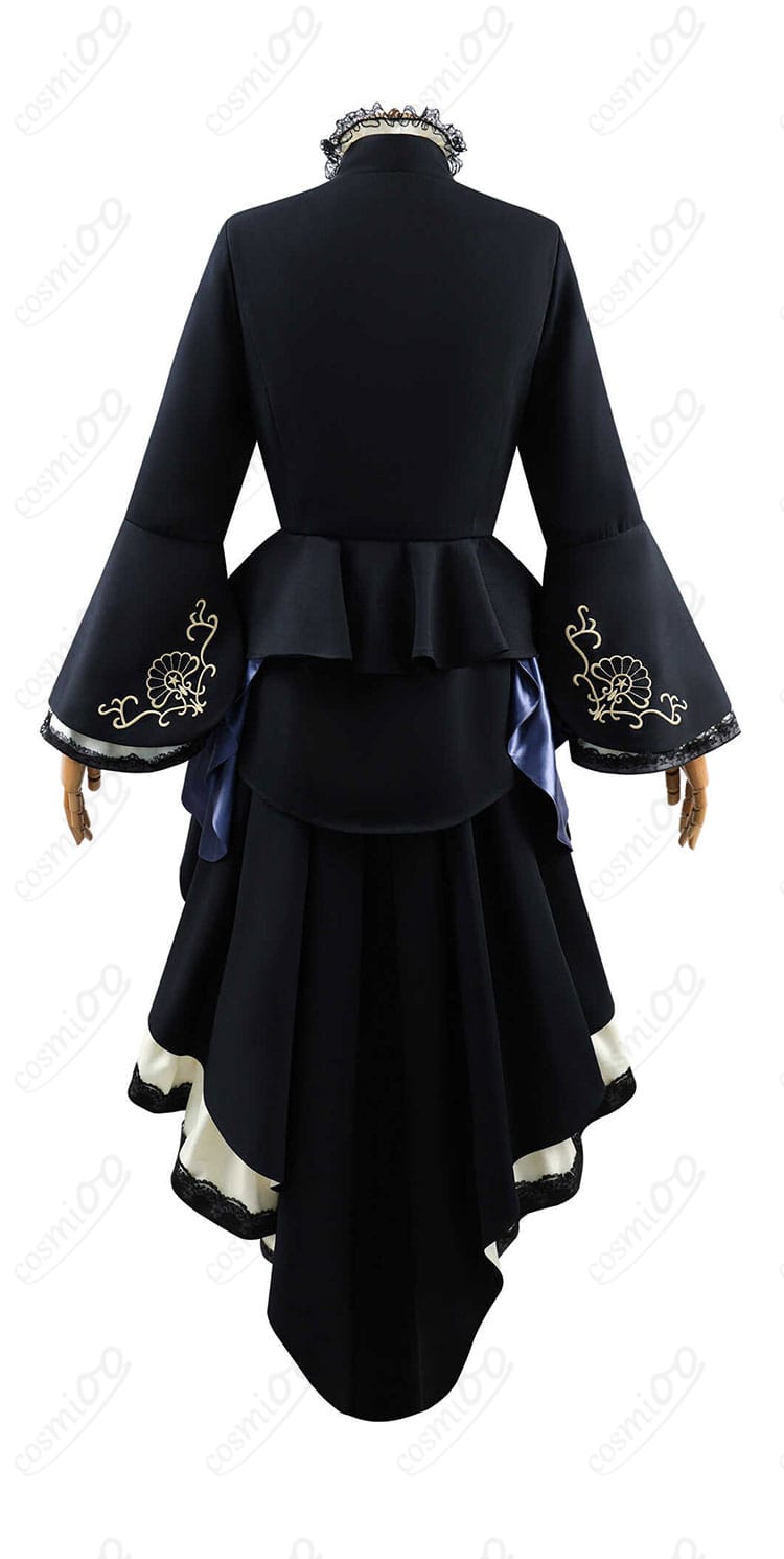 黒執事 シエル コスプレ衣装 背面画像。牡蠣モチーフのディテールと華やかなデザインをお楽しみください。